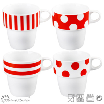 Decal empilable nouvelle tasse de porcelaine d&#39;os